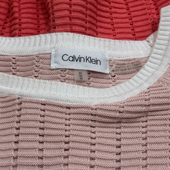 Calvin Klein Colorblock Knit Long Sleeve Career Casual Comfort Chic Size M - Picture 6 of 9